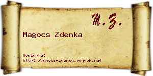 Magocs Zdenka névjegykártya